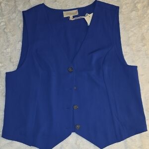 MELLODAY Royal Blue Button-Down Vest